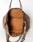 Never Mind Nmbg136A Duffel Vintage Handmade Genuine Cowhide Leather Women Bag Western Handbag Purse