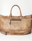Never Mind Nmbg136B Duffel Vintage Handmade Genuine Cowhide Leather Women Bag Western Handbag Purse