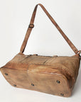 Never Mind Nmbg136B Duffel Vintage Handmade Genuine Cowhide Leather Women Bag Western Handbag Purse