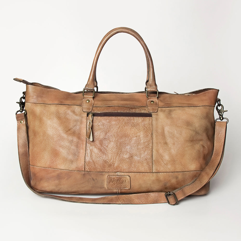 Never Mind Nmbg136B Duffel Vintage Handmade Genuine Cowhide Leather Women Bag Western Handbag Purse
