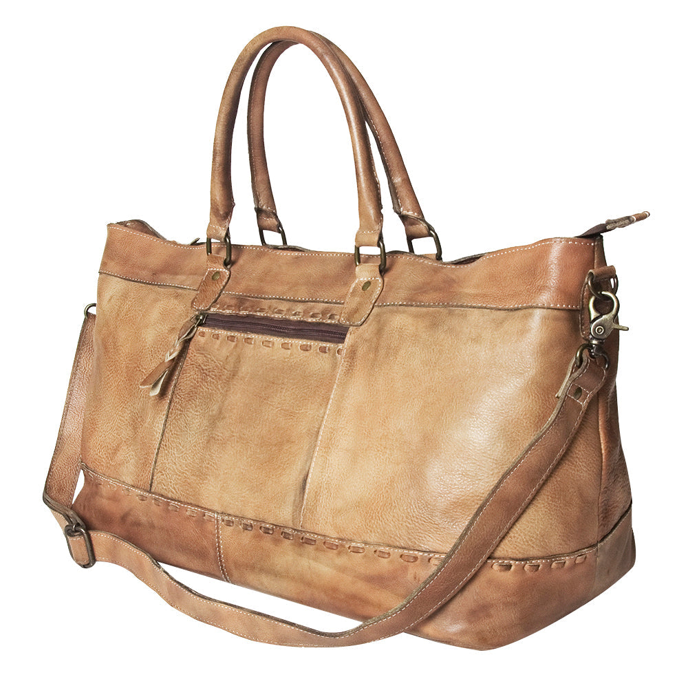 Never Mind Nmbg136B Duffel Vintage Handmade Genuine Cowhide Leather Women Bag Western Handbag Purse