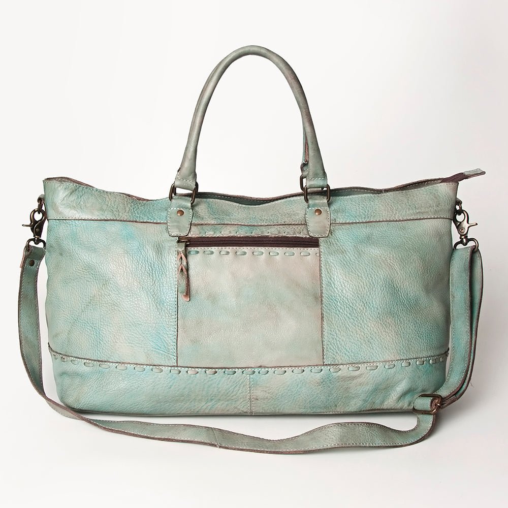 Never Mind Nmbg136C Duffel Vintage Handmade Genuine Cowhide Leather Women Bag Western Handbag Purse