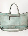 Never Mind Nmbg136C Duffel Vintage Handmade Genuine Cowhide Leather Women Bag Western Handbag Purse