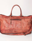 Never Mind Nmbg136D Duffel Vintage Handmade Genuine Cowhide Leather Women Bag Western Handbag Purse