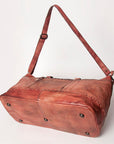 Never Mind Nmbg136D Duffel Vintage Handmade Genuine Cowhide Leather Women Bag Western Handbag Purse