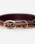 HILASON Western Style Beaded American Leather Pet Dog Collar