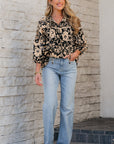 Camilla Bracelet Sleeve Boho Blouse