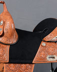 15 In Hilason Western Horse Saddle Treeless Trail Barrel Leather Oiled