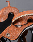15 In Hilason Western Horse Saddle Treeless Trail Barrel Leather Oiled