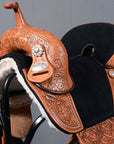 15 In Hilason Western Horse Saddle Treeless Trail Barrel Leather Oiled