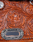 HILASON 15 Treeless Western Trail Barrel Racing American Leather Saddle | Horse Saddle | Western Saddle | Treeless Saddle | Saddle for Horses | Horse Leather Saddle