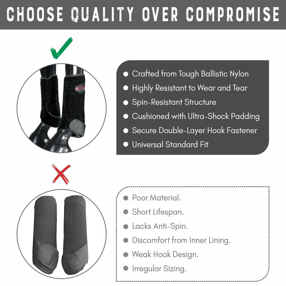 HILASON L M S Horse Rear Hind Leg Sport Boots Printed Hind Rear Leg Boots