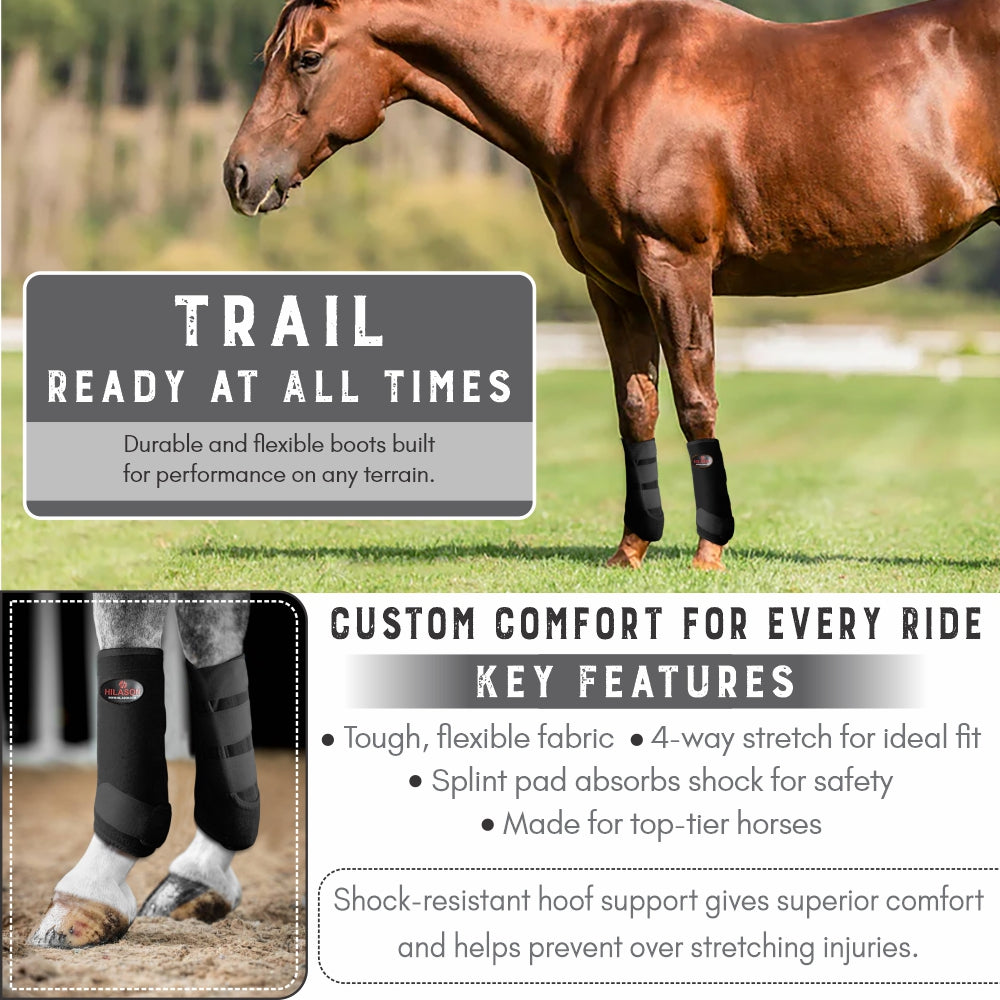 HILASON L M S Horse Front Leg Sport Boots| Printed Sport Boots| Horse Boots