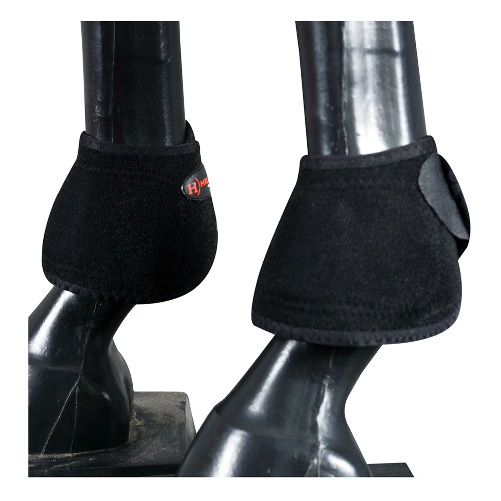 HILASON Bell Boots for Horses No Turn Protection Comfort &amp; Durability Quick Wrap Hook and Loop Jumping Boots Sold in Pairs