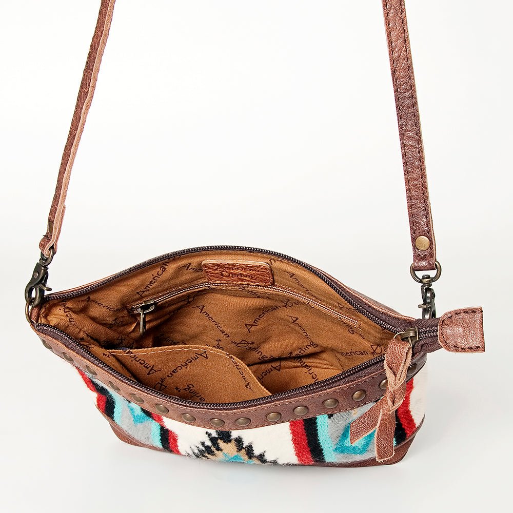 American Darling Saddle Blanket Genuine Leather Women Bag Western Handbag Purse