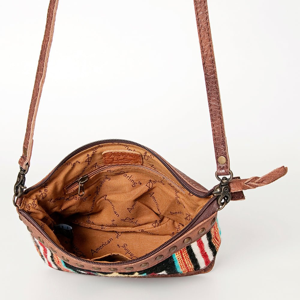 American Darling Saddle Blanket Genuine Leather Women Bag Western Handbag Purse