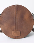 American Darling Canteen Hand Tooled Saddle Blanket Genuine Leather Western Women Bag | Handbag Purse Canteen Travel