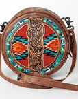 ADBG839C American Darling Hand Tooled Saddle Blanket Genuine Leather Women Bag Western Handbag Purse