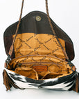 ADBG843B American Darling Hand Tooled Hair On Genuine Leather Women Bag Western Handbag Purse