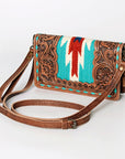 ADBG844F American Darling Hand Tooled Saddle Blanket Genuine Leather Women Bag Western Handbag Purse