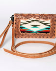 ADBG844G American Darling Hand Tooled Saddle Blanket Genuine Leather Women Bag Western Handbag Purse