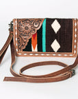 American Darling Cross Body Hand Tooled Saddle Blanket Genuine Leather Western Women Bag Handbag Purse | Crossbody for Cute