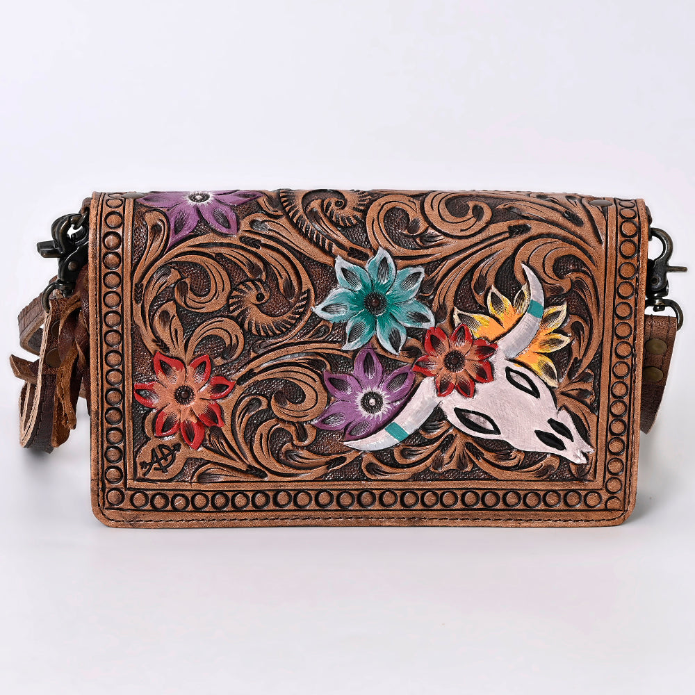 ADBG844I American Darling Hand Tooled Saddle Blanket Genuine Leather Women Bag Western Handbag Purse