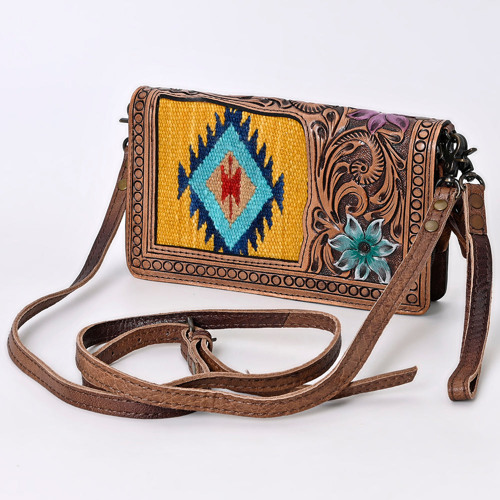 ADBG844I American Darling Hand Tooled Saddle Blanket Genuine Leather Women Bag Western Handbag Purse