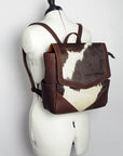 American Darling Backpack for Women, Hand Tooled Floral Leather, Hair-On Cowhide, Woven Saddle Blanket, Genuine Leather
