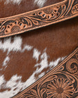 American Darling Backpack for Women, Hand Tooled Floral Leather, Hair-On Cowhide, Woven Saddle Blanket, Genuine Leather