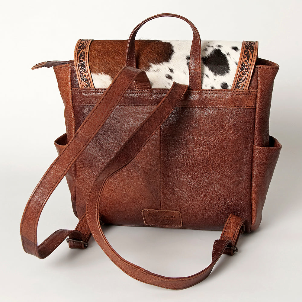 ADBG845B American Darling Hand Tooled Hair On Genuine Leather Women Bag Western Handbag Purse