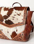 ADBG845B American Darling Hand Tooled Hair On Genuine Leather Women Bag Western Handbag Purse