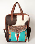 ADBG849A American Darling Saddle Blanket Hair On Genuine Leather Women Bag Western Handbag Purse