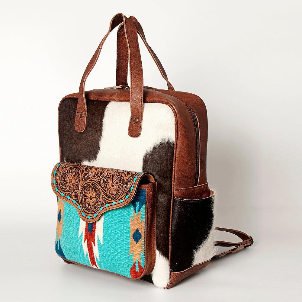 ADBG849A American Darling Saddle Blanket Hair On Genuine Leather Women Bag Western Handbag Purse