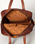 American Darling Backpack, Hand Tooled Floral Leather, Hair-On Cowhide & Woven Saddle Blanket, Western Style Genuine Leather