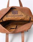 ADBG849E American Darling Hand Tooled Saddle Blanket Hair On Genuine Leather Women Bag Western Handbag Purse