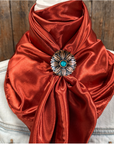 35X35" Solid Rust Wild Rag / Scarf WRS16 - Western Concho Wild Rag Slides - Assorted