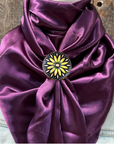 35X35" Solid Plum Wild Rag / Scarf WRS21 - Western Concho Wild Rag Slides - Assorted