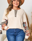 Mackenzie Plaid Patchwork Half PLUS Pullover