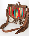ADBG852A American Darling Hand Tooled Saddle Blanket Hair On Genuine Leather Women Bag Western Handbag Purse