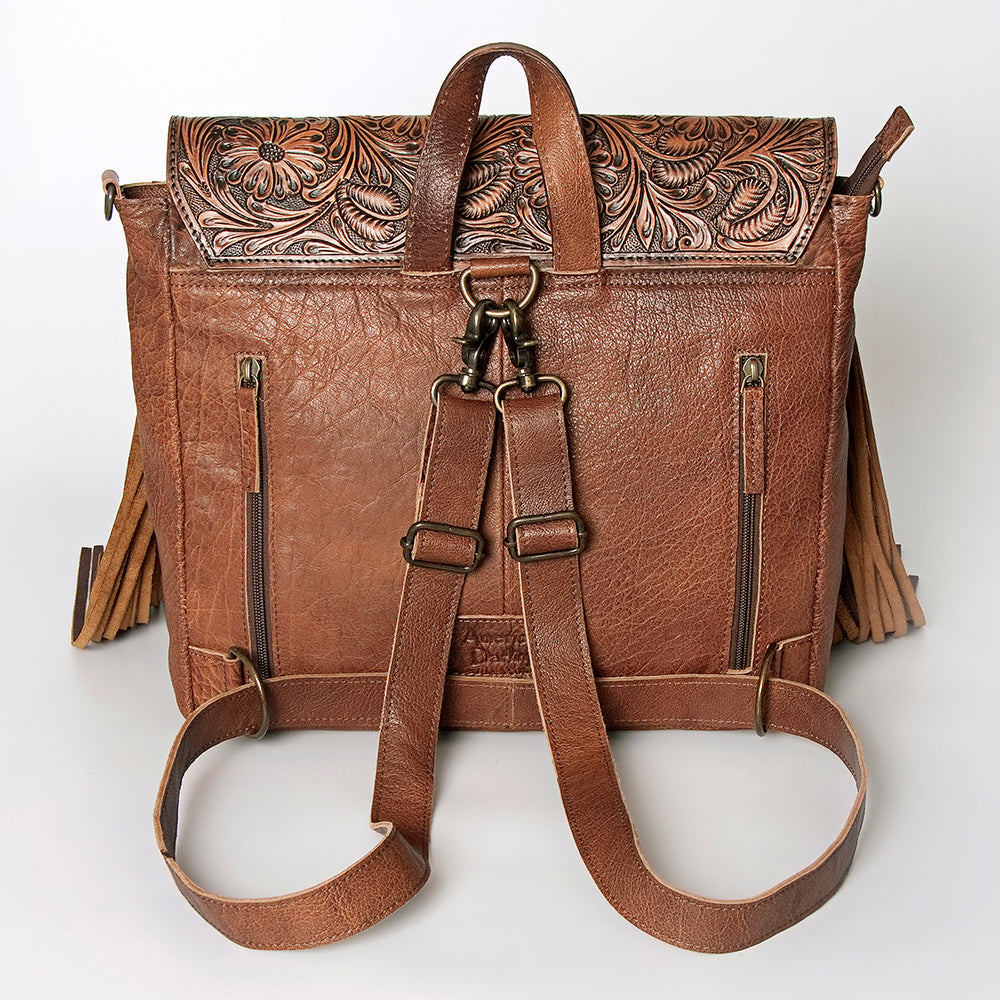 ADBG852C American Darling Hand Tooled Saddle Blanket Hair On Genuine Leather Women Bag Western Handbag Purse