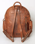 American Darling Backpack for Women, Hand Woven Saddle Blanket, Western Style Genuine Leather, Buck Stitched Travel Bag