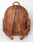 American Darling Backpack for Women, Hand Woven Saddle Blanket, Western Style Genuine Leather, Buck Stitched Travel Bag