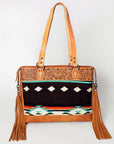 ADBG855B American Darling Hand Tooled Saddle Blanket Genuine Leather Women Bag Western Handbag Purse