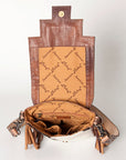 ADBG856B American Darling Hand Tooled Saddle Blanket Hair On Genuine Leather Women Bag Western Handbag Purse