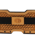 M&F Western Smart Wallet Leather Basket Weave Embossing RFID Blocking