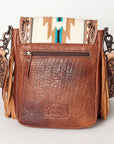 ADBG856F American Darling Hand Tooled Saddle Blanket Hair On Genuine Leather Women Bag Western Handbag Purse