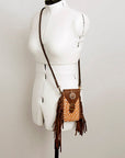American Darling Cell Phone Holder Hair On Genuine Leather women bag western handbag purse