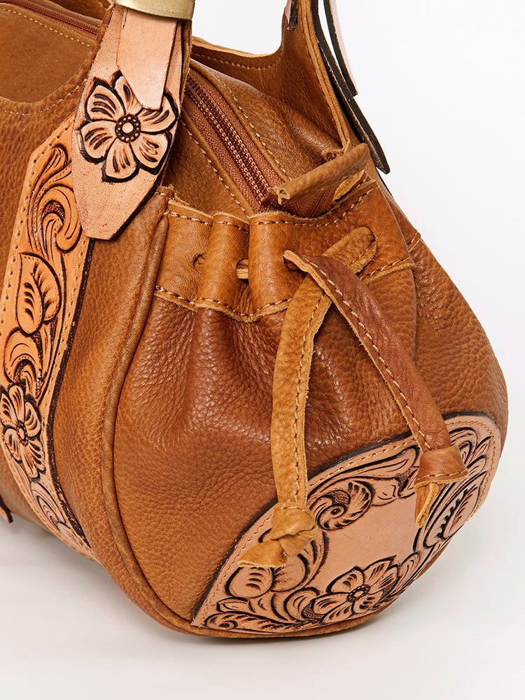 American Darling Hobo Hand Tooled Hair On Genuine Leather women bag western handbag purse