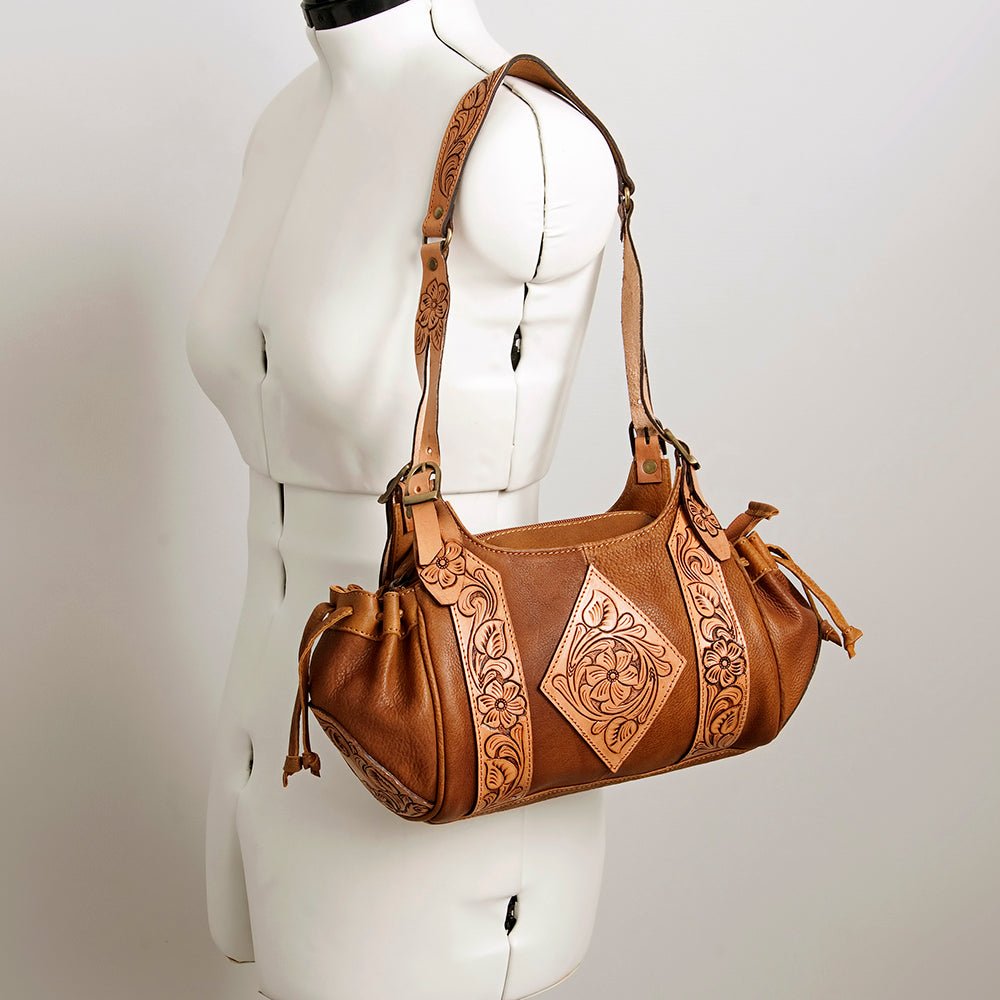 American Darling Hobo Hand Tooled Hair On Genuine Leather women bag western handbag purse